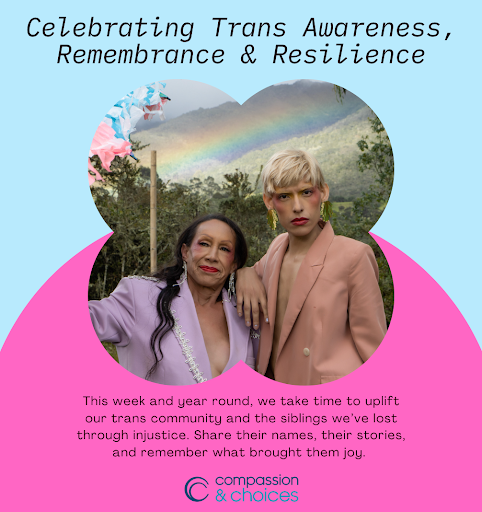 Celebrating Trans Awareness, Remembrance & Resilience Graphic