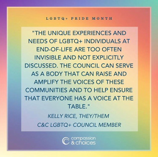 Pride Month Quote from Kelly Rice - C&C LGBTQ+ Council Member